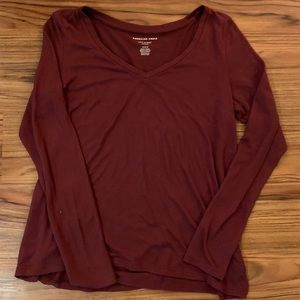 Burgundy Soft & Sexy V Neck Sweater